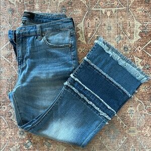 Liverpool Sky Blue Denim Frayed Hem Jeans